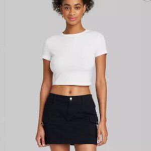 Crop Tee White Size M